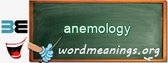 WordMeaning blackboard for anemology